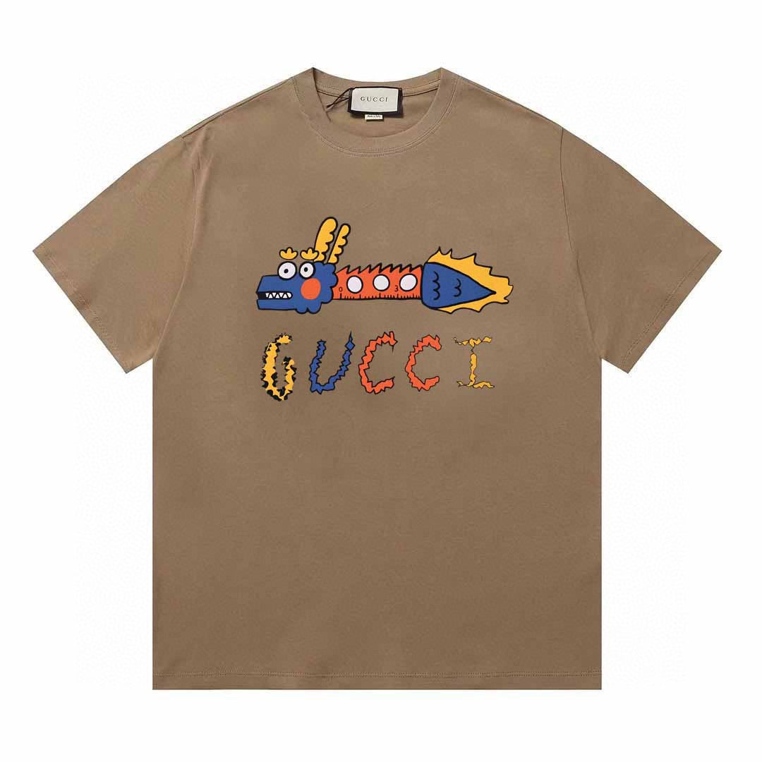 T-Shirt mit Cartoon-Drachen-Print