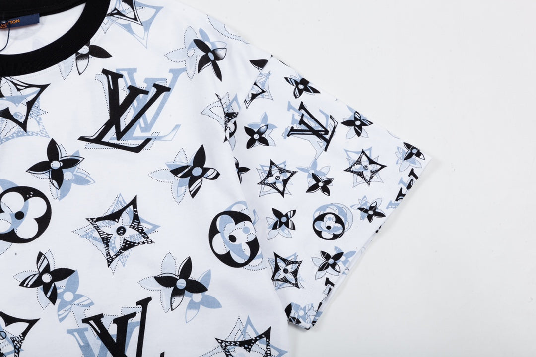 T-Shirt mit Farbverlauf-Graffiti-Print