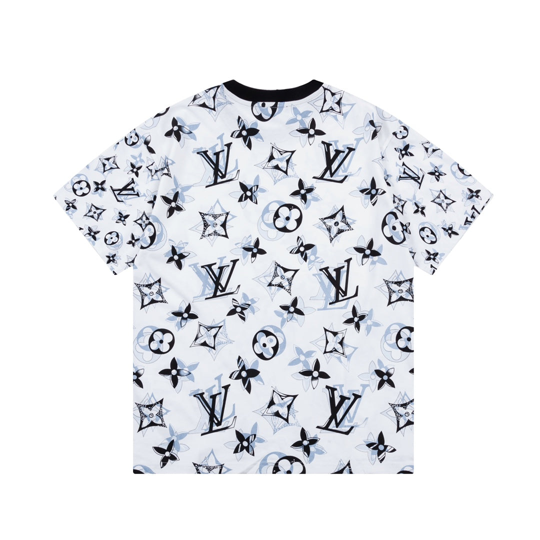 T-Shirt mit Farbverlauf-Graffiti-Print