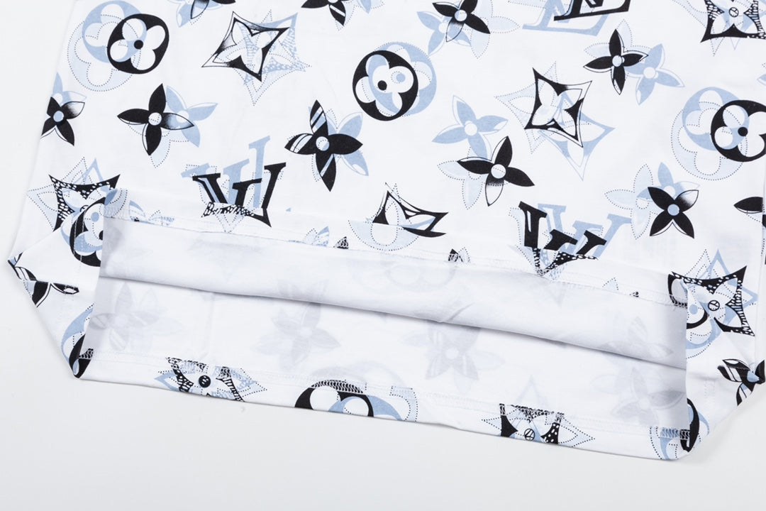 T-Shirt mit Farbverlauf-Graffiti-Print