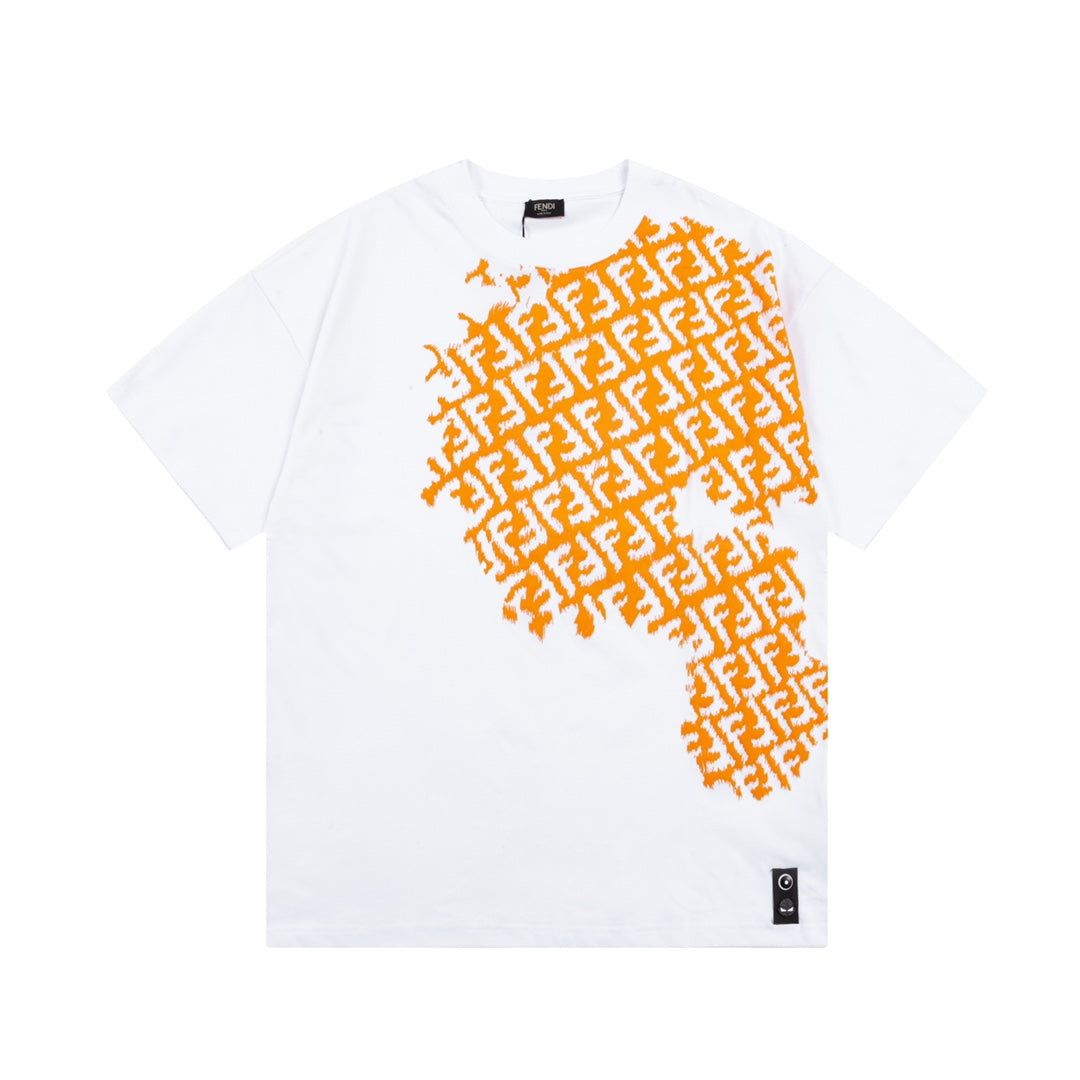 T-Shirt mit halb gedrucktem Logo