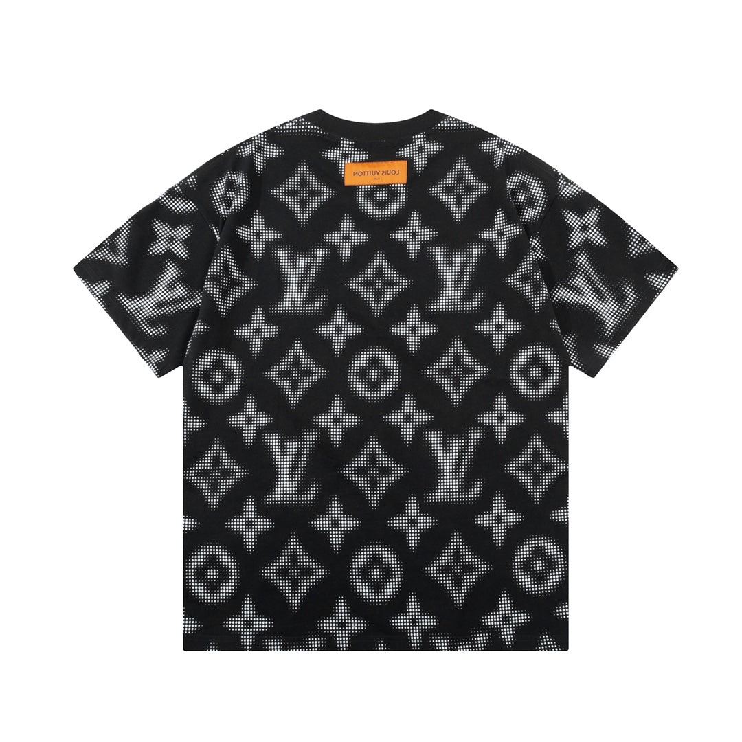 T-Shirt mit Retro-Monogramm-Print