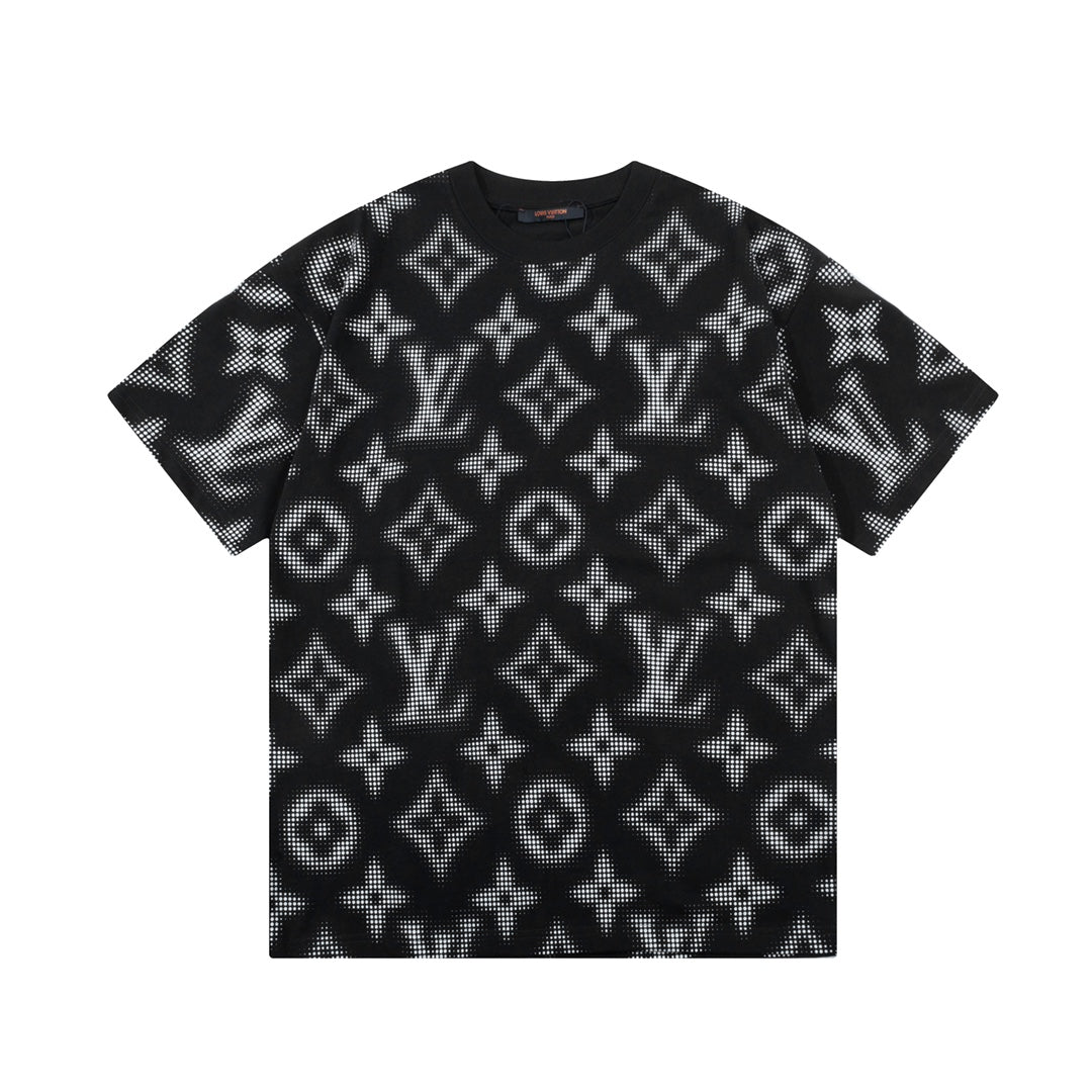 T-Shirt mit Retro-Monogramm-Print