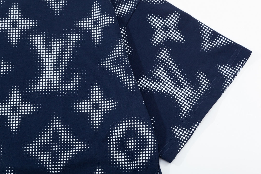 T-Shirt mit Retro-Monogramm-Print