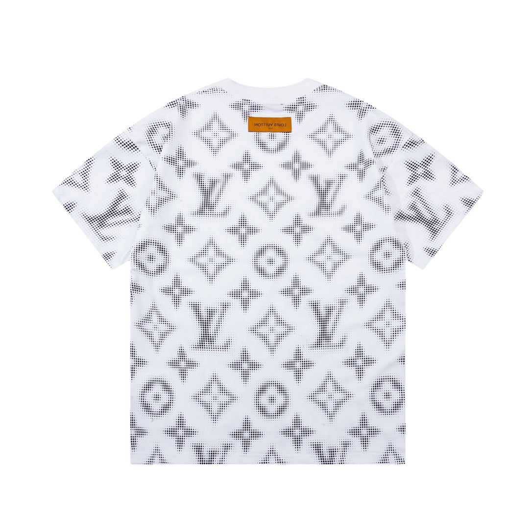 T-Shirt mit Retro-Monogramm-Print