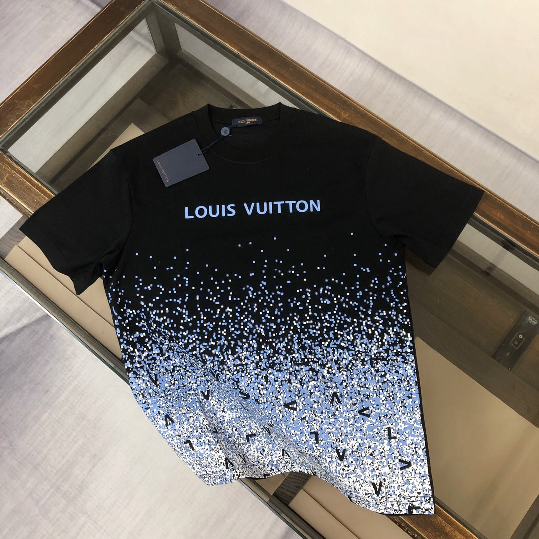 T-Shirt mit Farbverlauf-Sternenprint