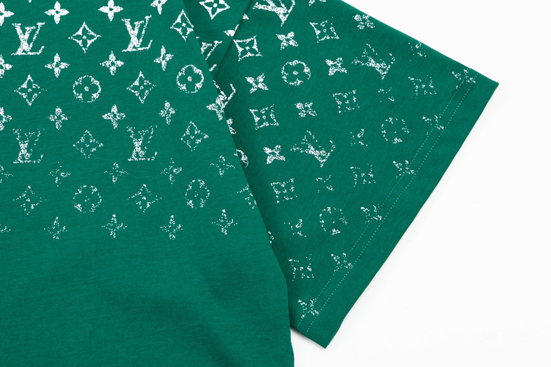 T-Shirt mit Farbverlauf-Monogrammprint