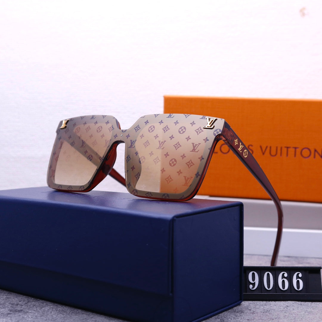 Unisex Coole Monogramm One Piece Sonnenbrille