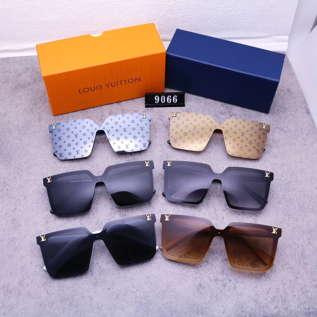 Unisex Coole Monogramm One Piece Sonnenbrille