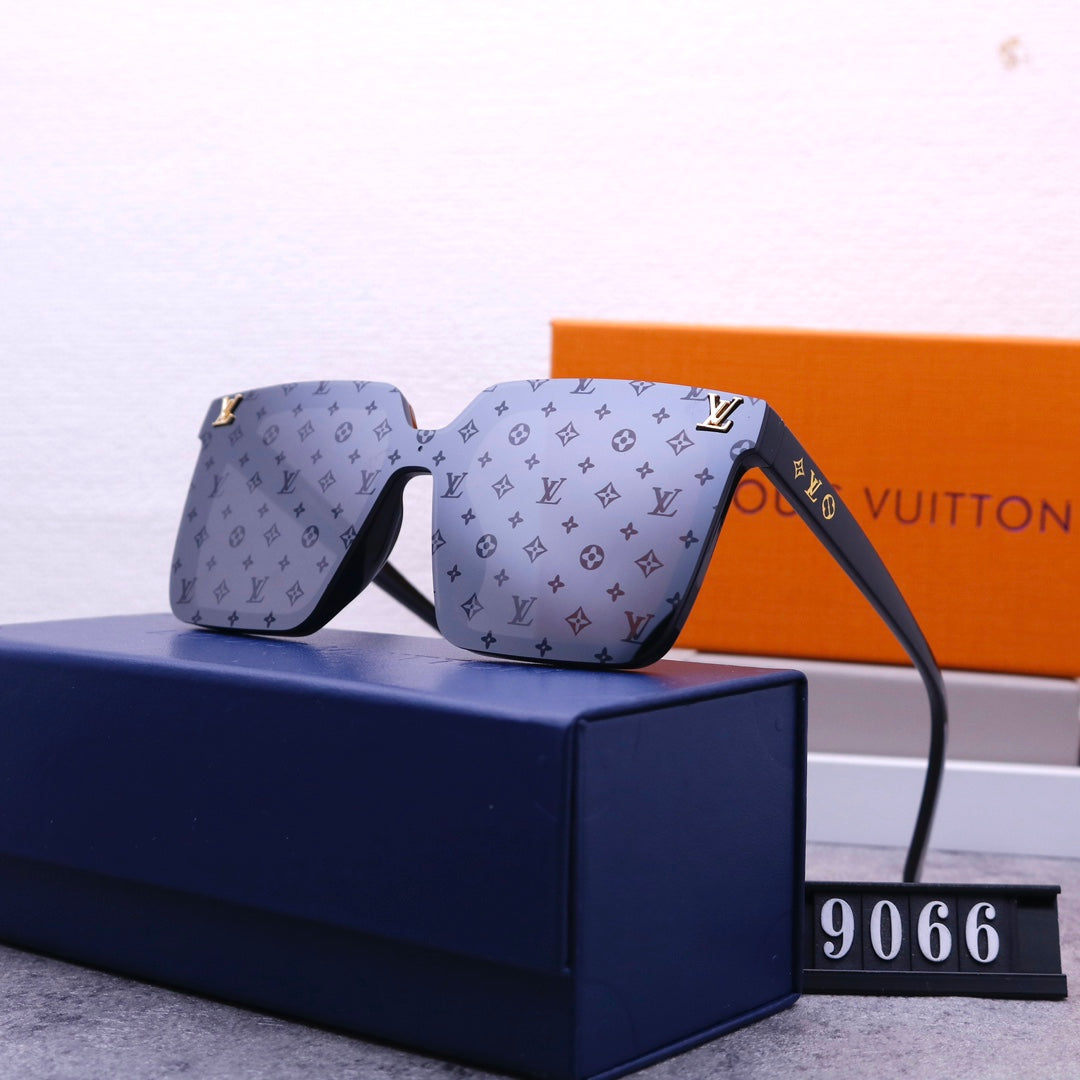 Unisex Coole Monogramm One Piece Sonnenbrille