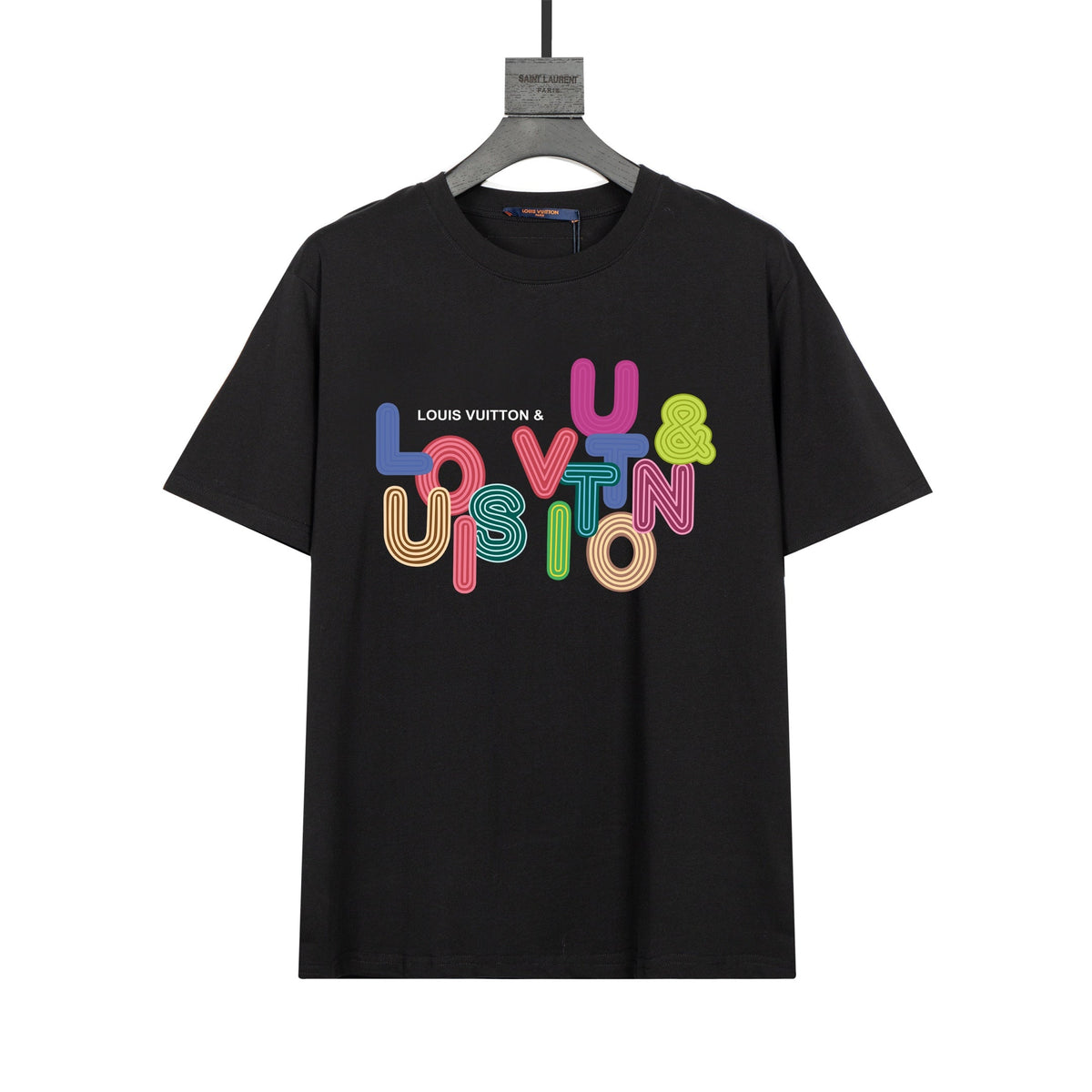 Buntes T-Shirt mit Buchstaben-Print