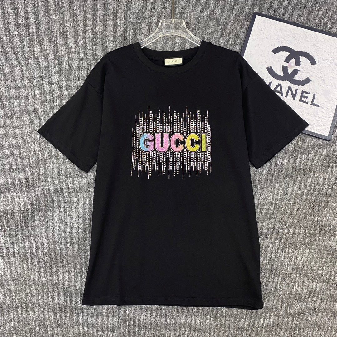 Strass-Schriftzug T-Shirt