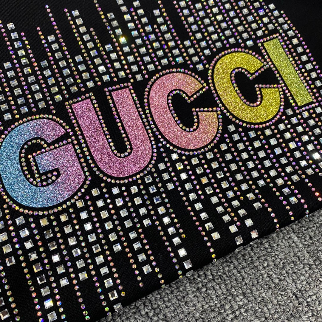 Strass-Schriftzug T-Shirt