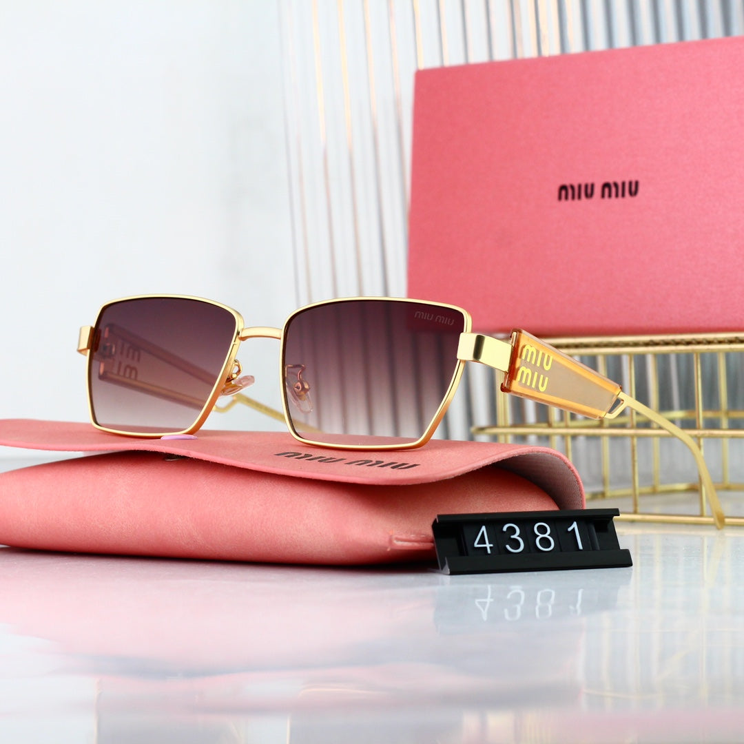 Retro HD-Rechtecksonnenbrille mit breitem Rand