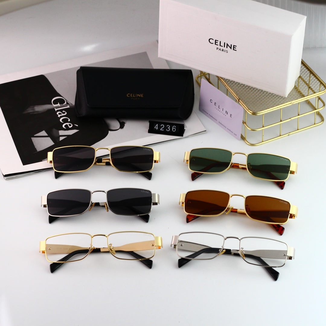 Retro Square Metall Arc de Triomphe Sonnenbrille