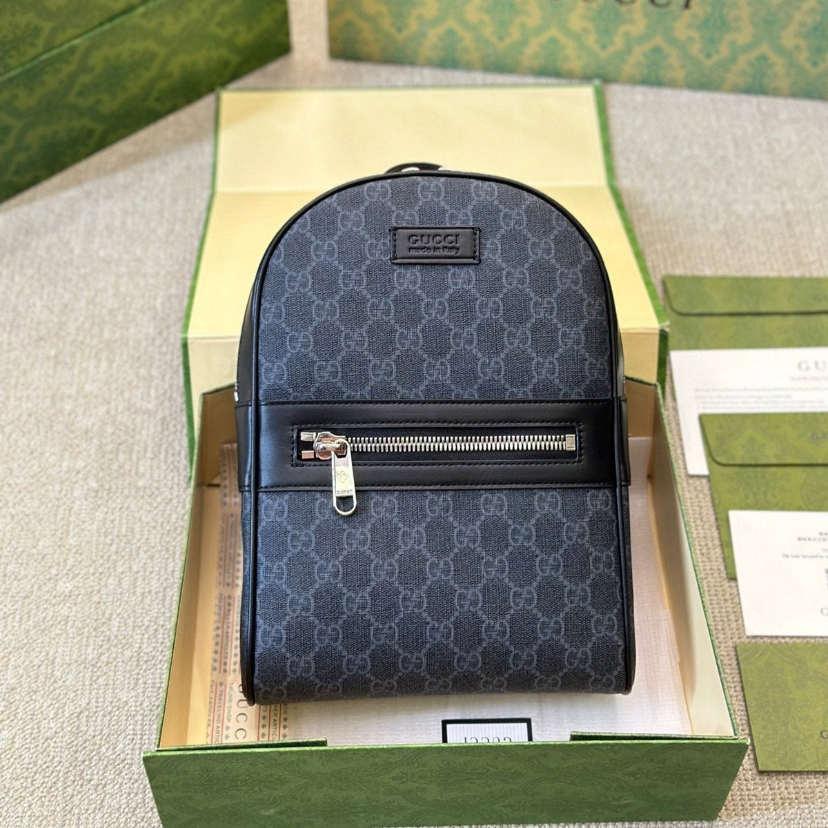 Retro-Klassik-Rucksack mit Print