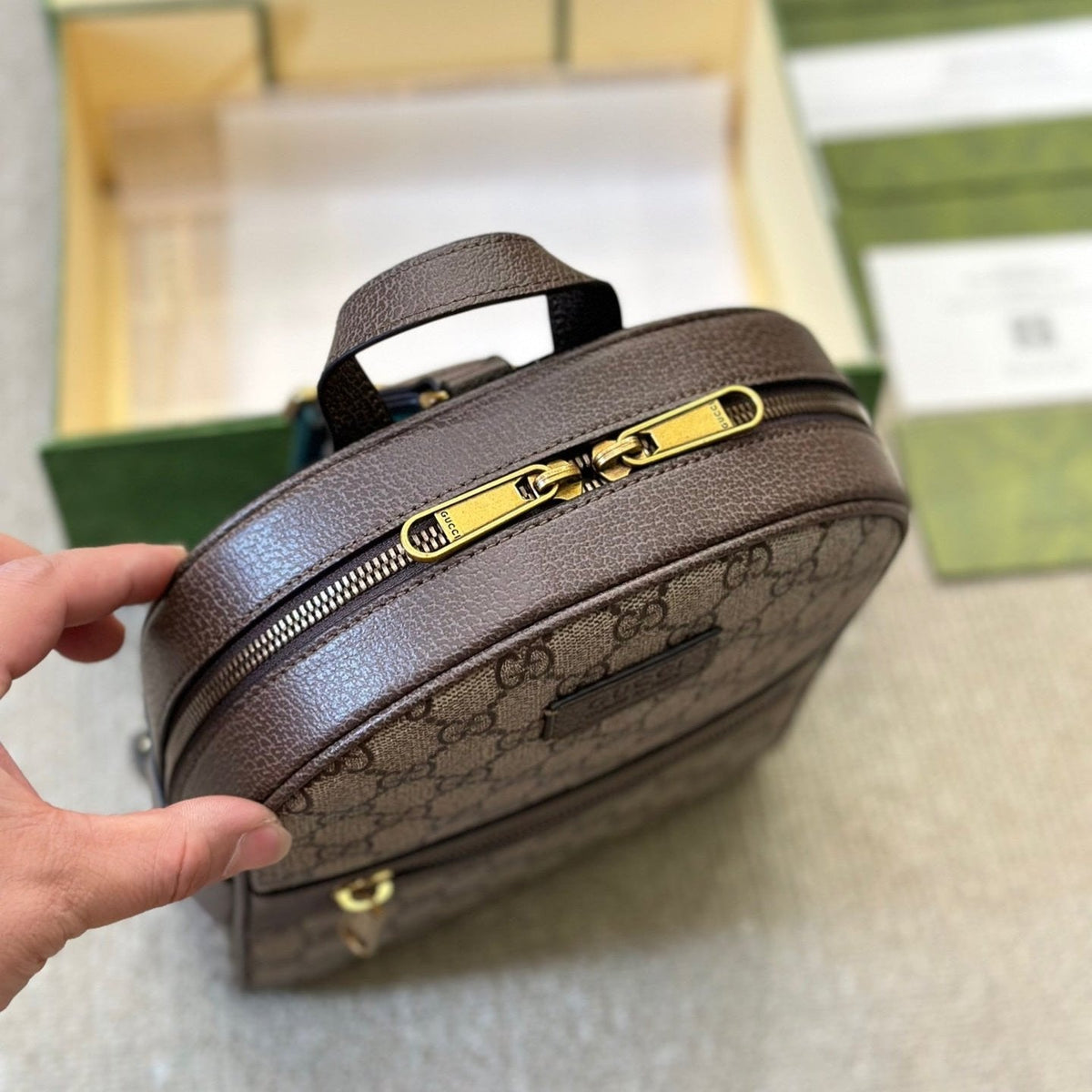 Retro-Klassik-Rucksack mit Print