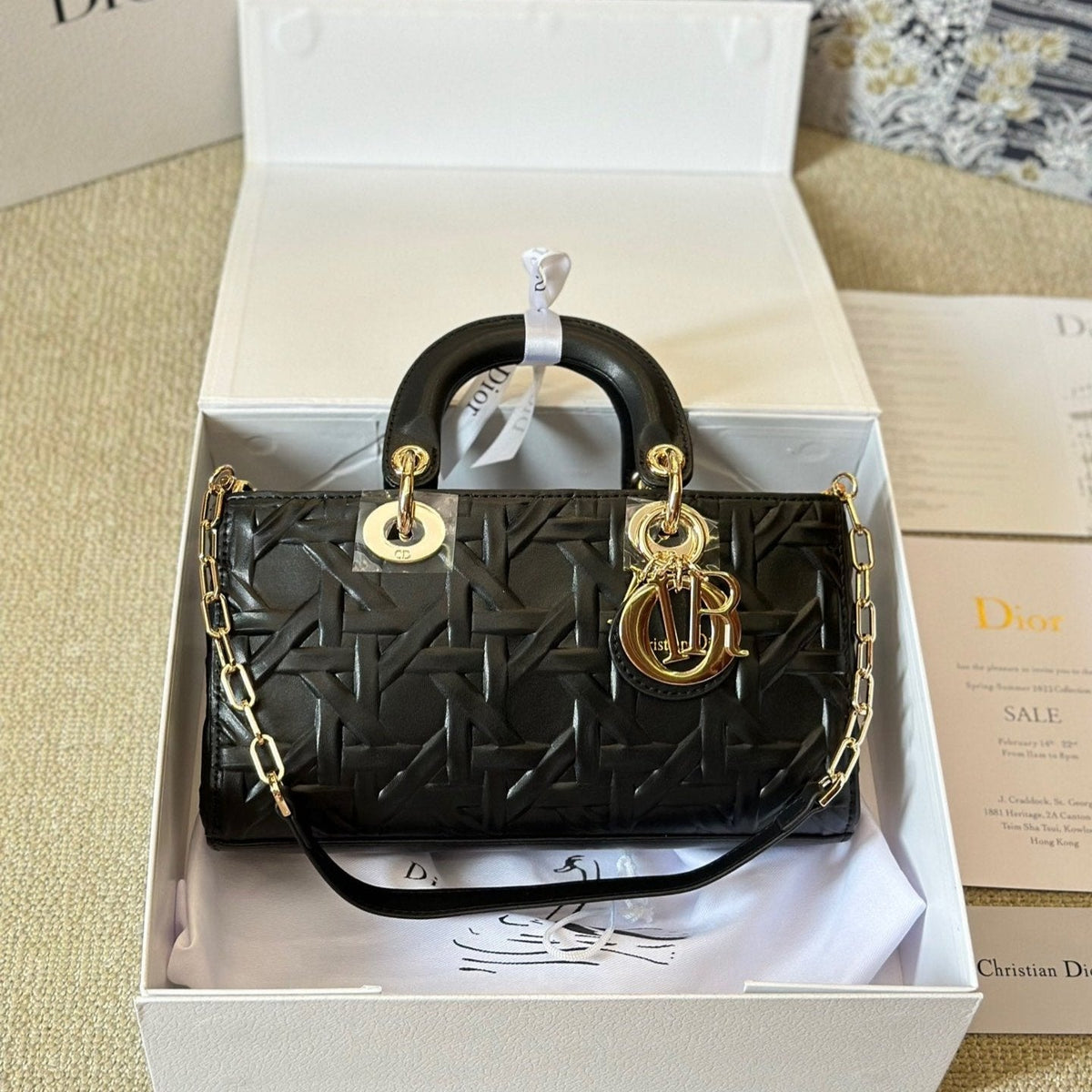 Black Latte Graphic Cannage Medium D-Joy Tasche