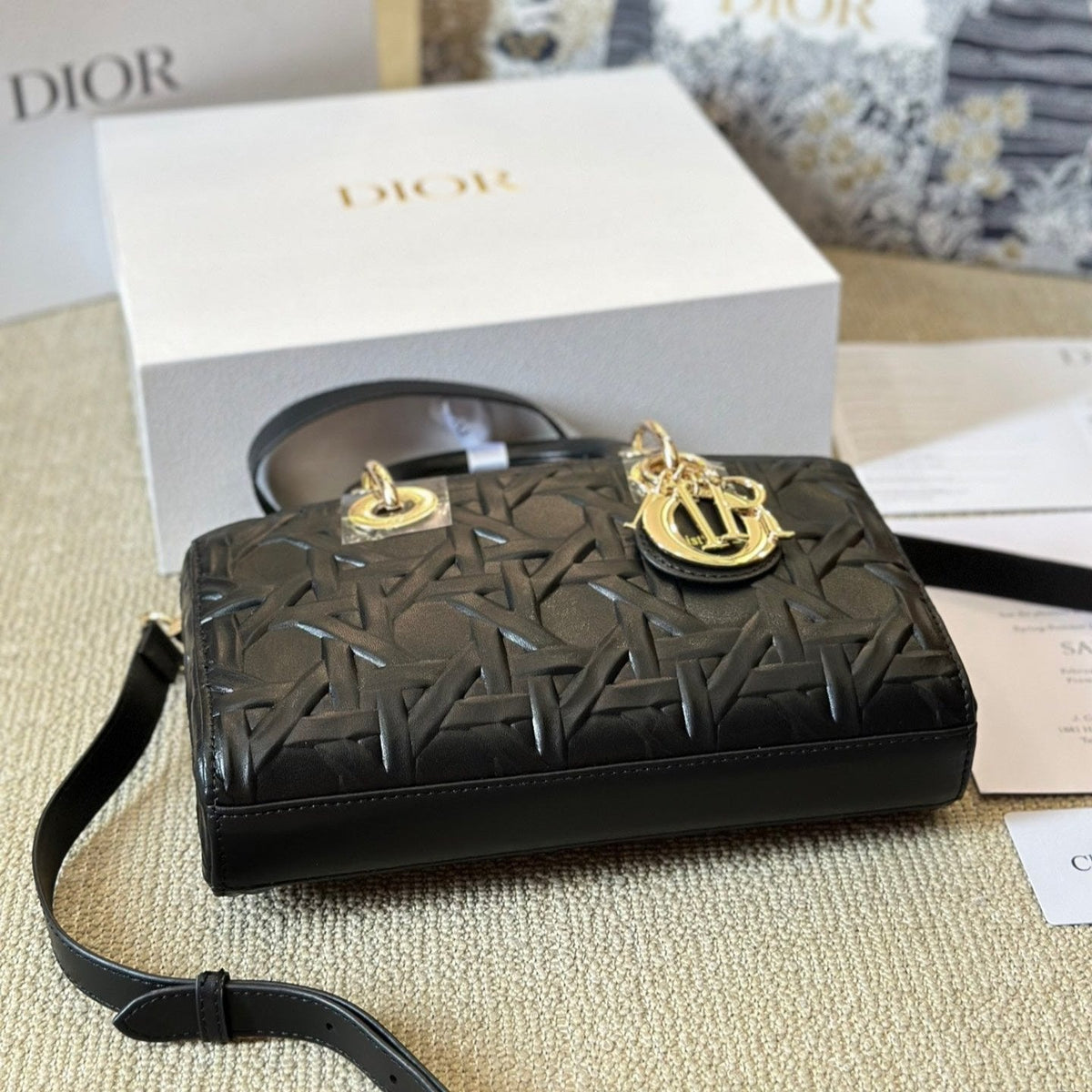 Black Latte Graphic Cannage Medium D-Joy Tasche