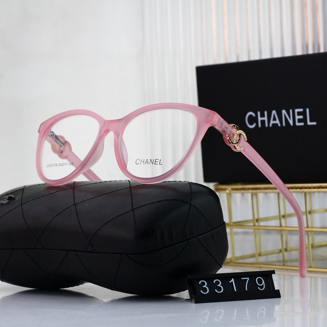 Cat-Eye-Metallbrille mit Diamant-Logo