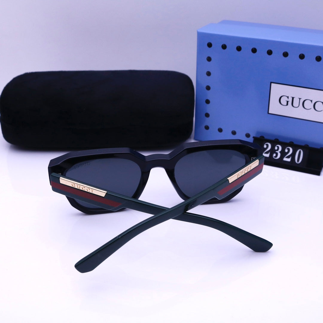 Fashion-Sonnenbrille mit gestreiften Bügeln