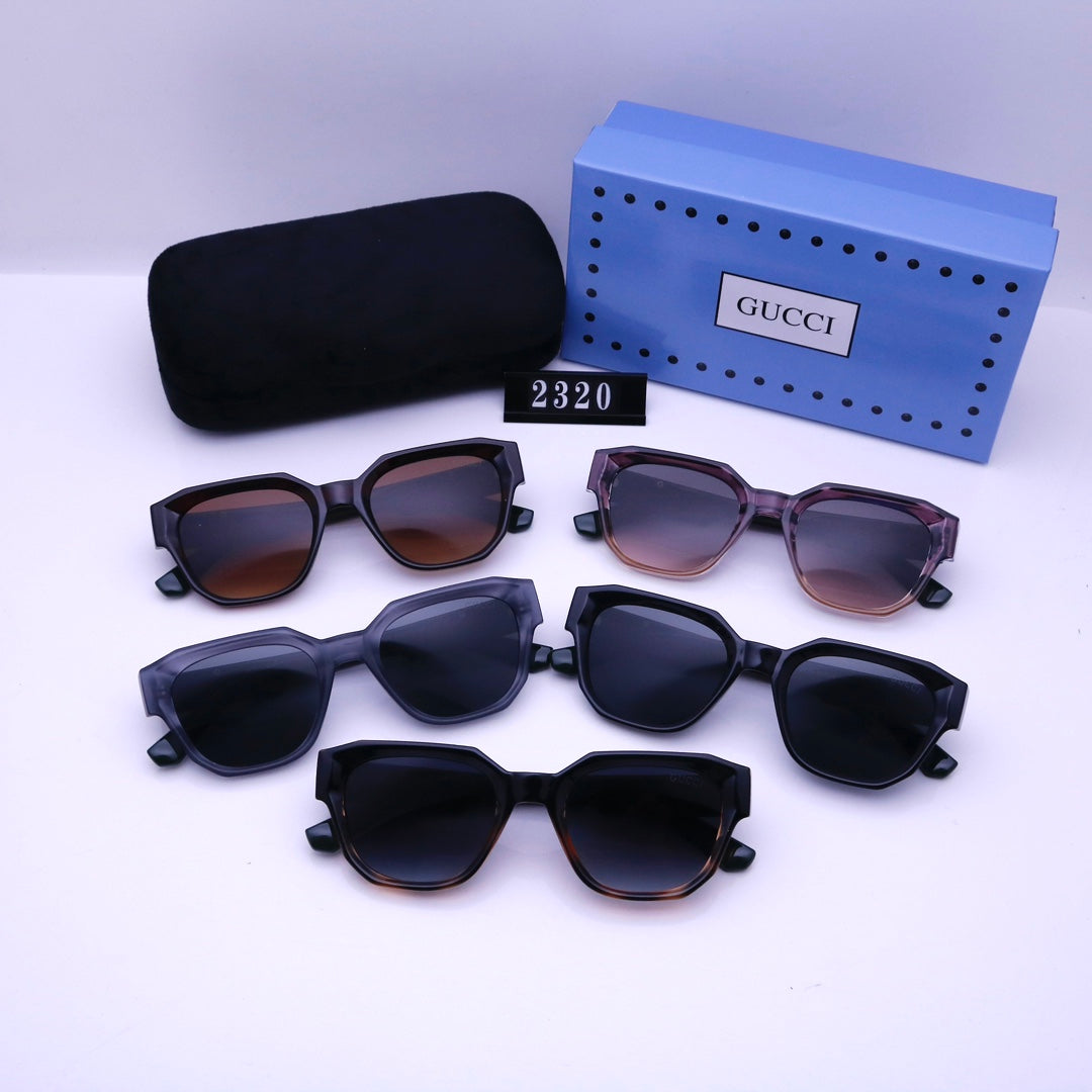 Fashion-Sonnenbrille mit gestreiften Bügeln