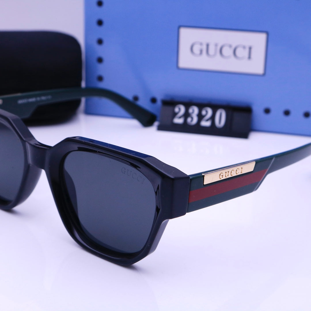 Fashion-Sonnenbrille mit gestreiften Bügeln