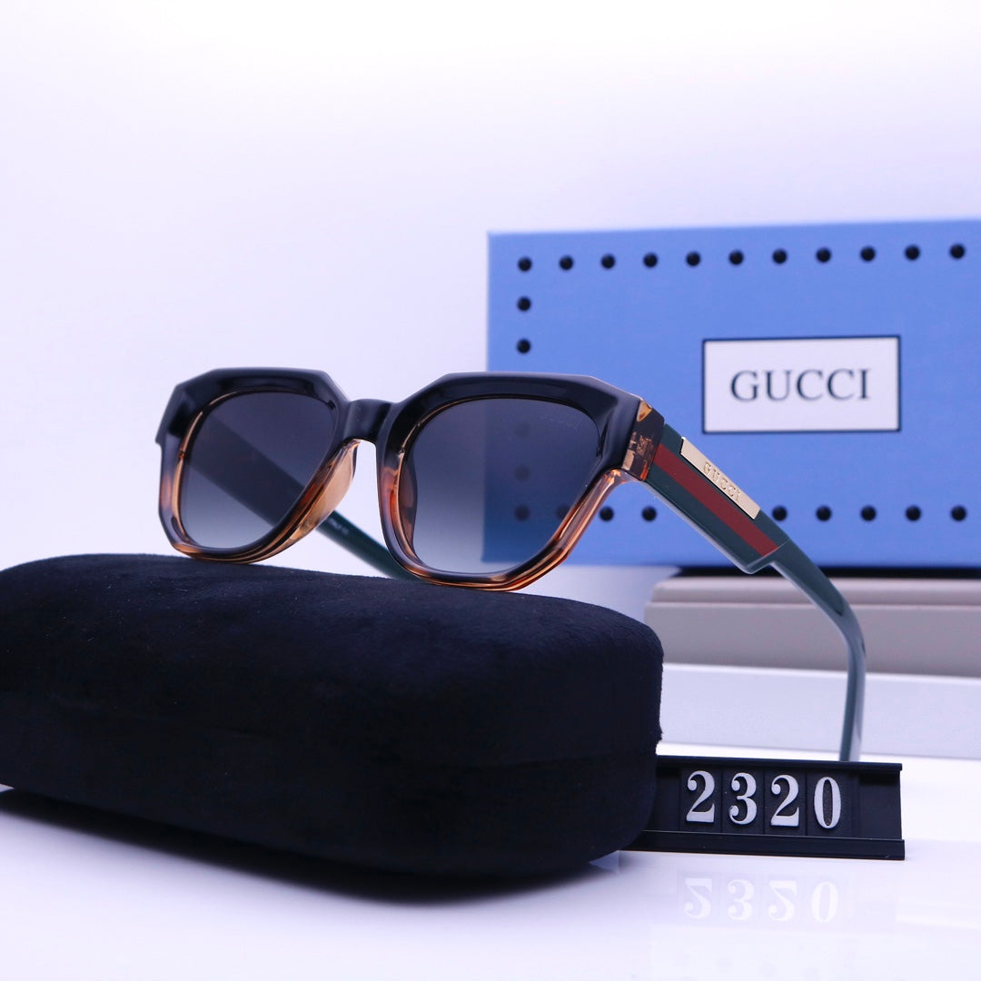 Fashion-Sonnenbrille mit gestreiften Bügeln