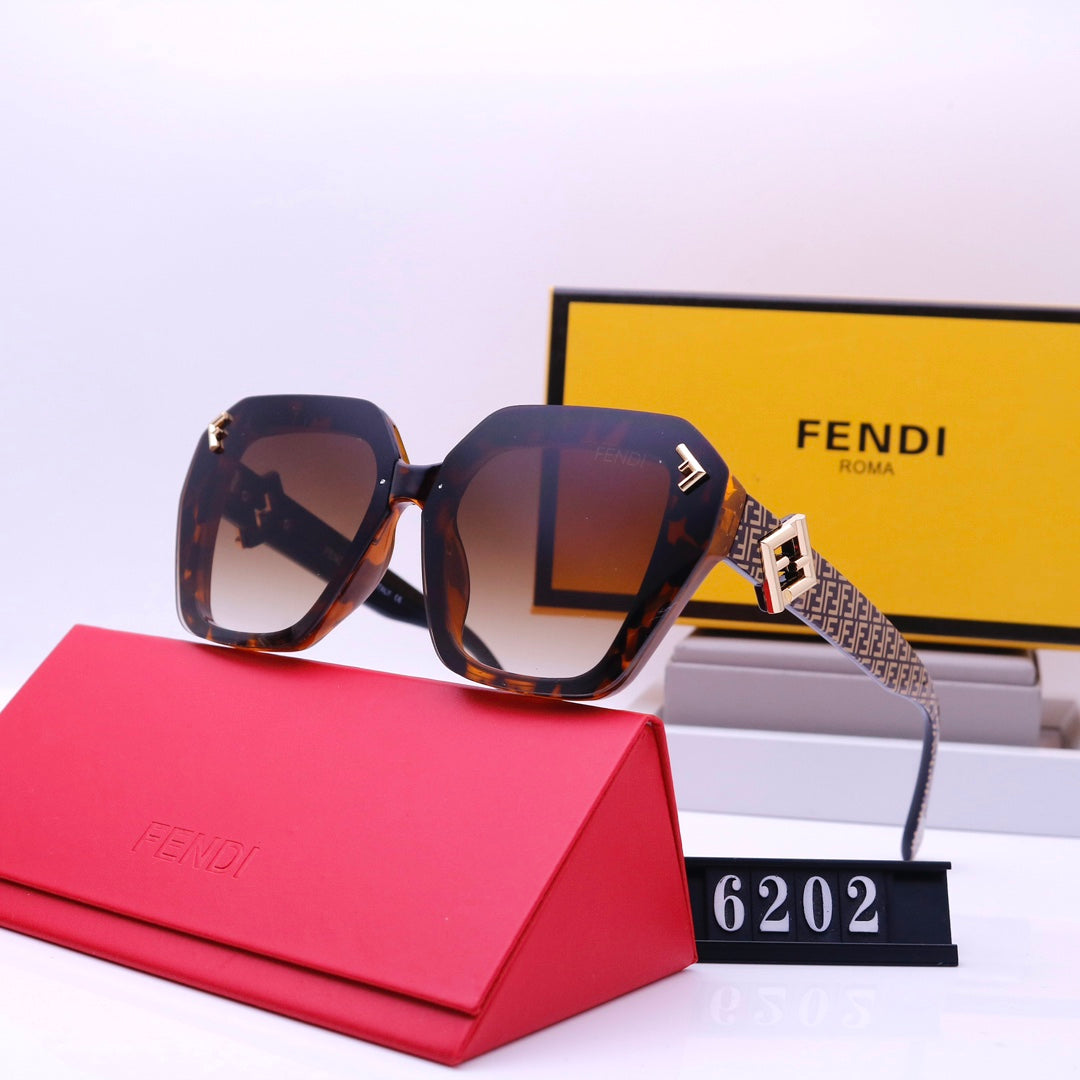 Sonnenbrille mit Retro-„F“-Buchstabengravur
