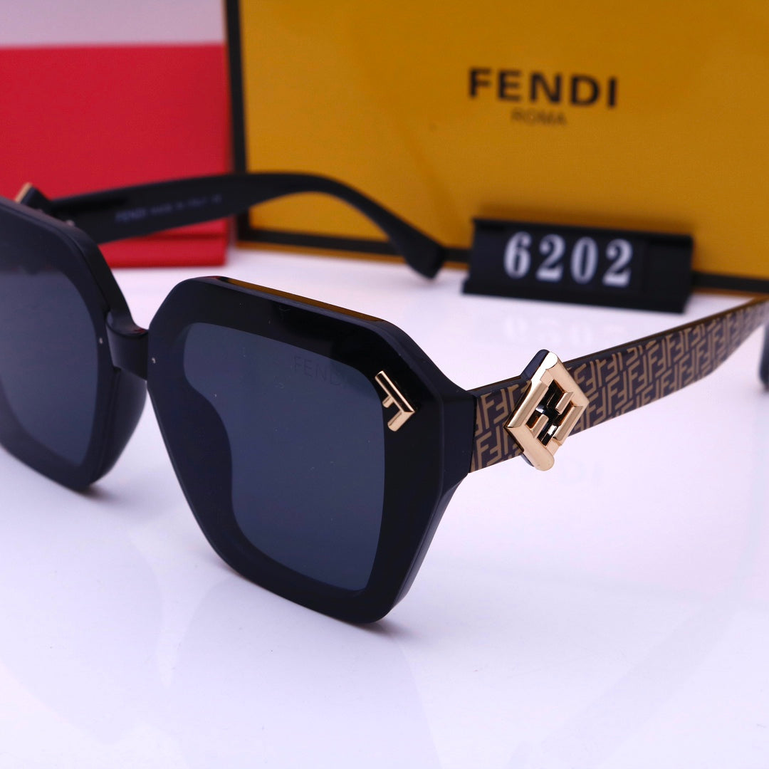 Sonnenbrille mit Retro-„F“-Buchstabengravur