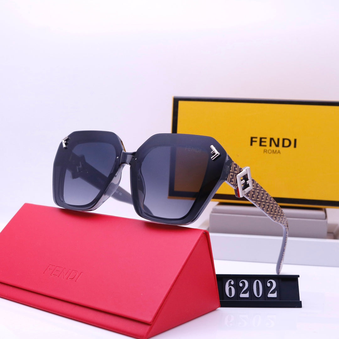 Sonnenbrille mit Retro-„F“-Buchstabengravur