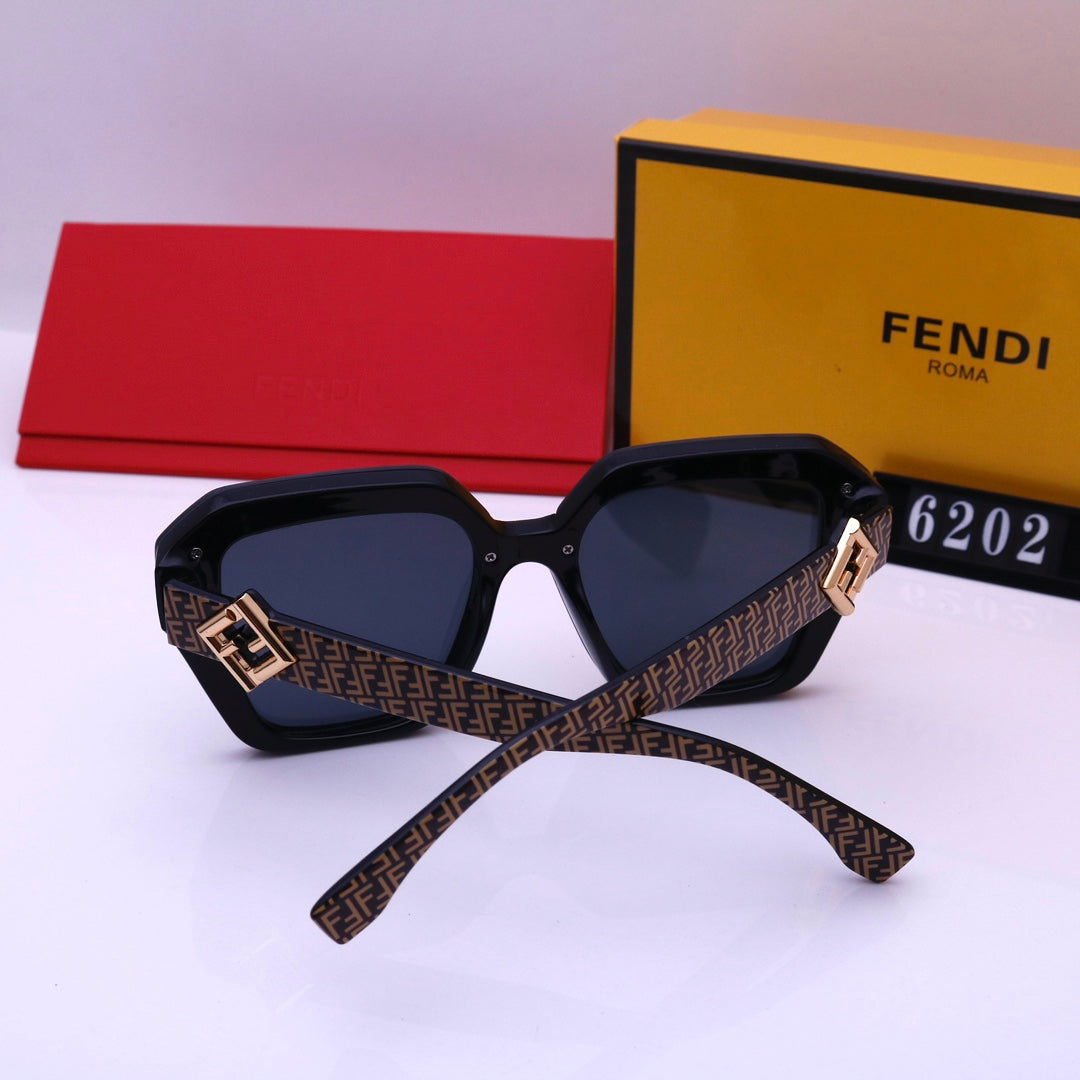 Sonnenbrille mit Retro-„F“-Buchstabengravur