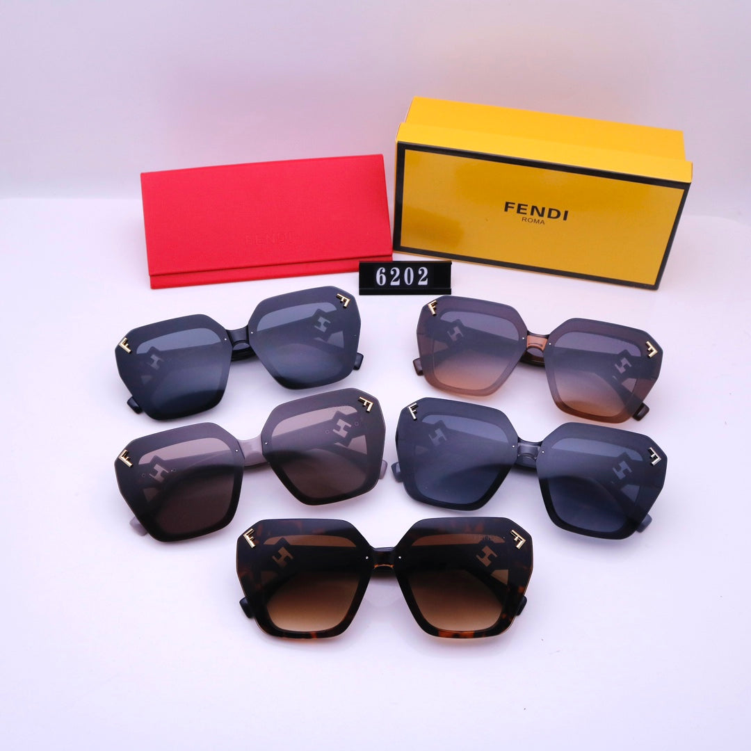 Sonnenbrille mit Retro-„F“-Buchstabengravur