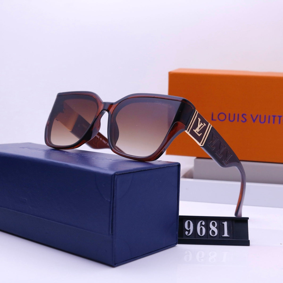 Vintage quadratische Unisex-Sonnenbrille