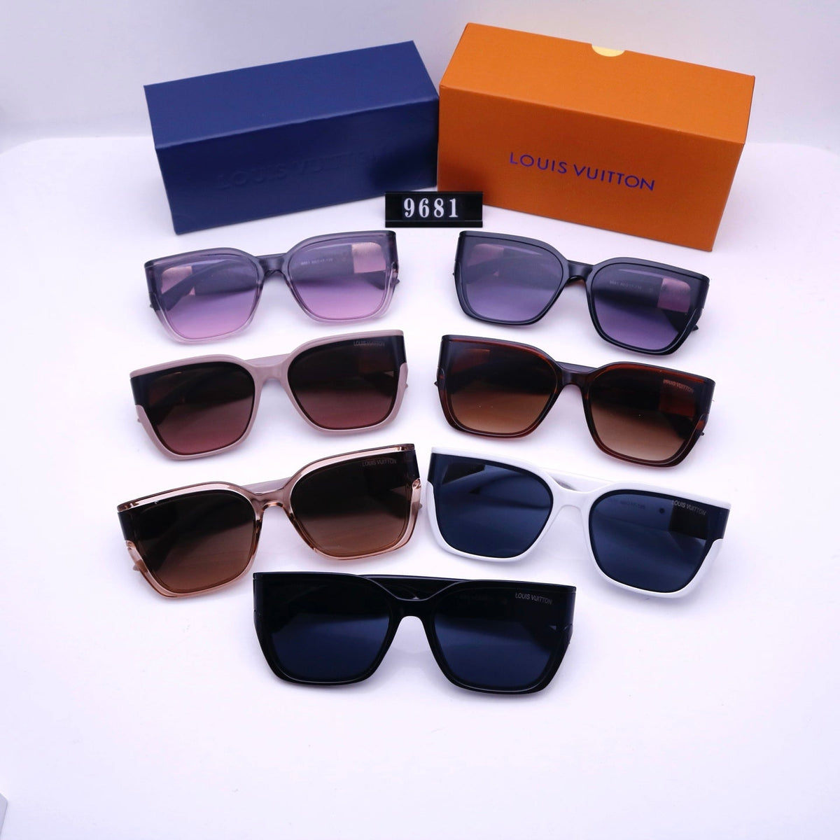 Vintage quadratische Unisex-Sonnenbrille