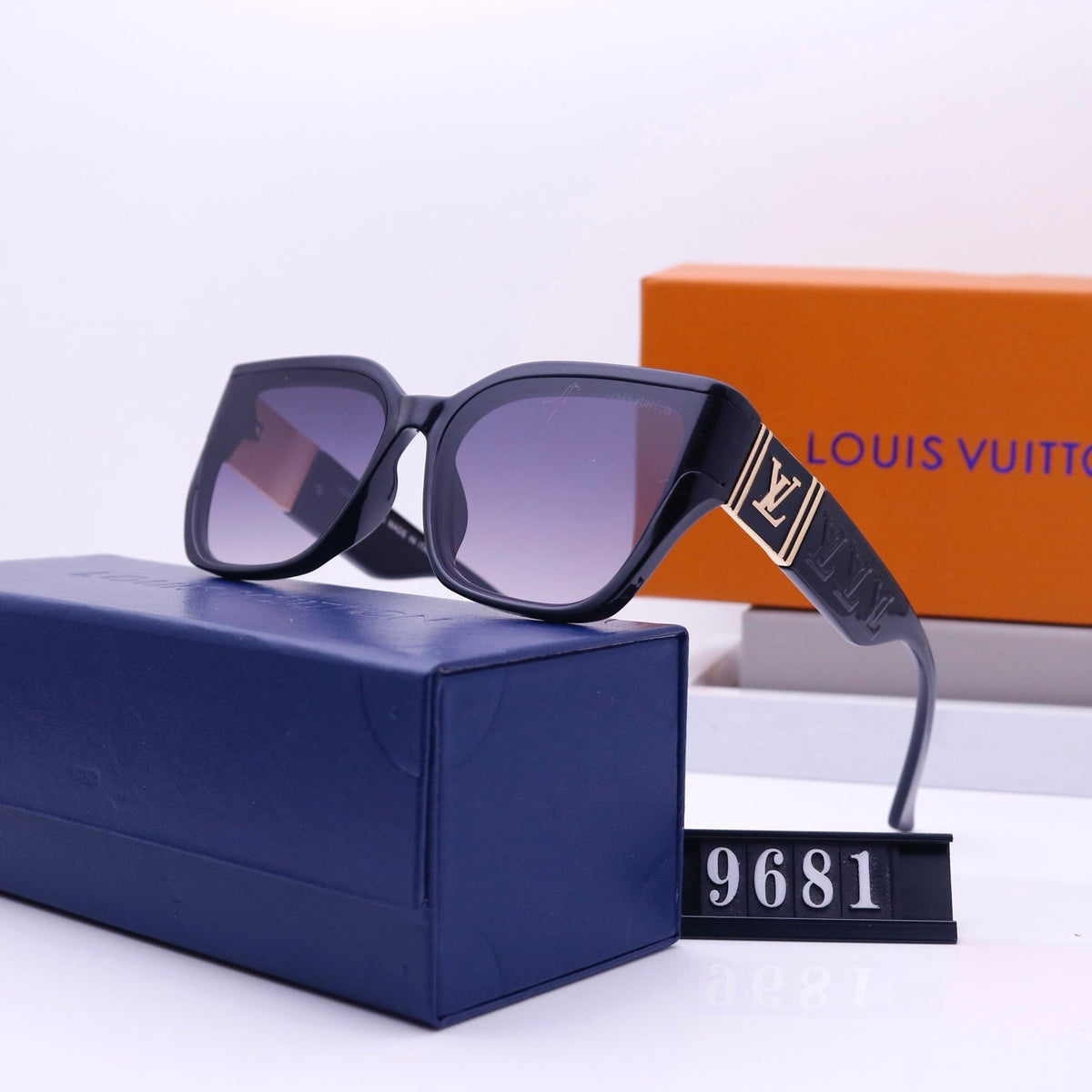 Vintage quadratische Unisex-Sonnenbrille