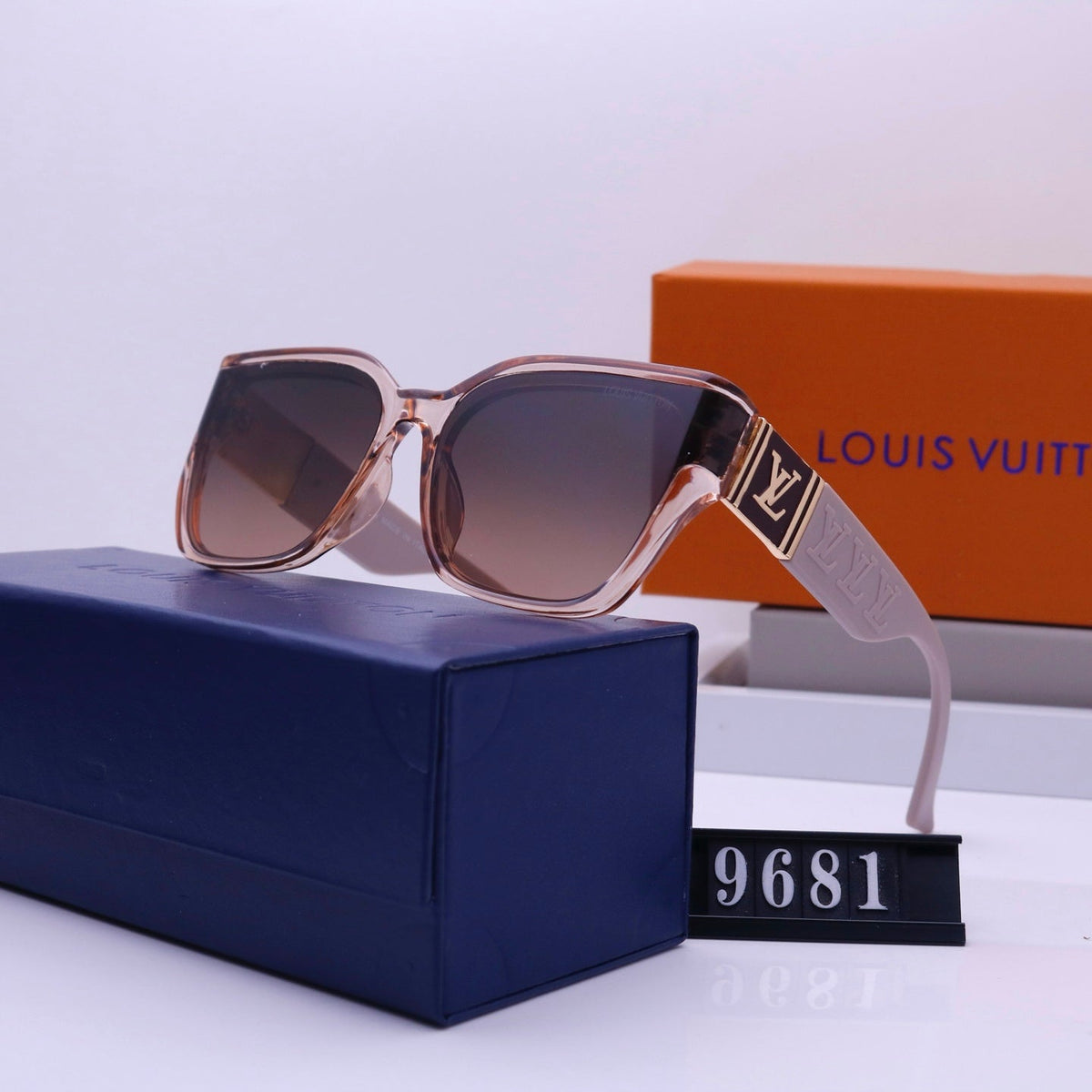 Vintage quadratische Unisex-Sonnenbrille