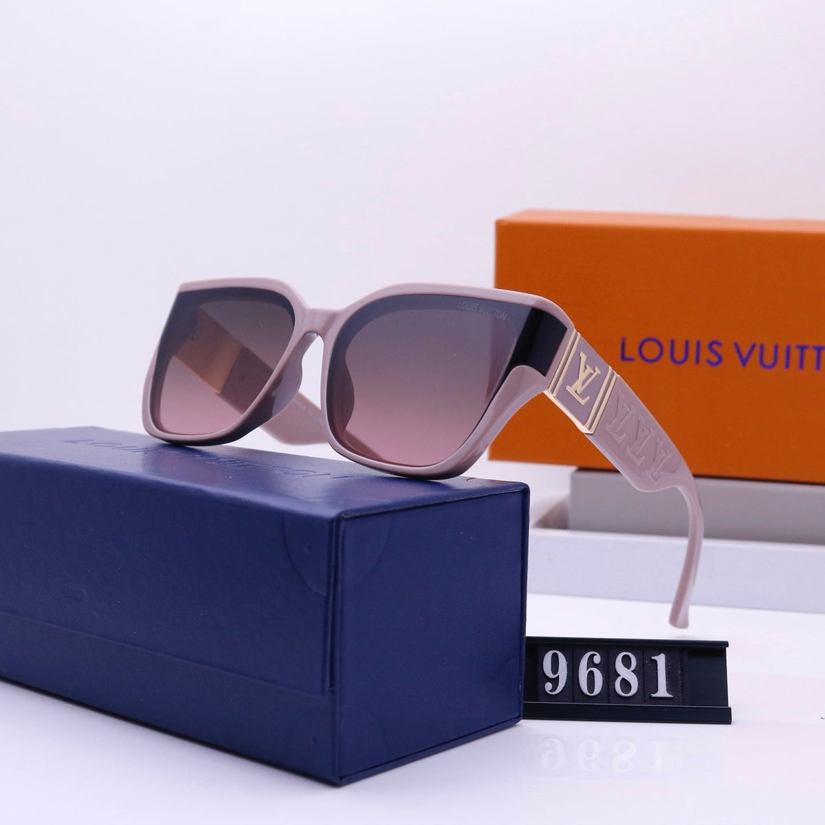 Vintage quadratische Unisex-Sonnenbrille