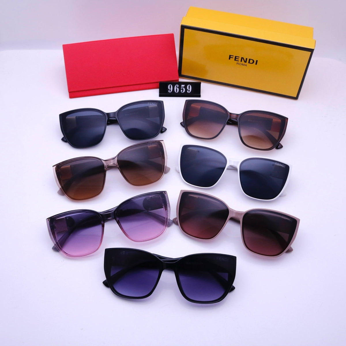 Vintage-Sonnenbrille mit großem, eckigem Rahmen