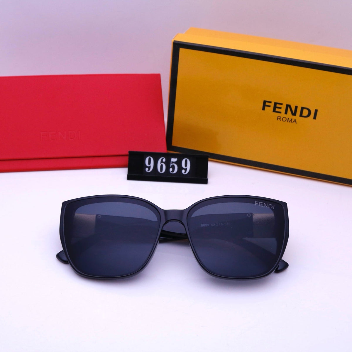 Vintage-Sonnenbrille mit großem, eckigem Rahmen
