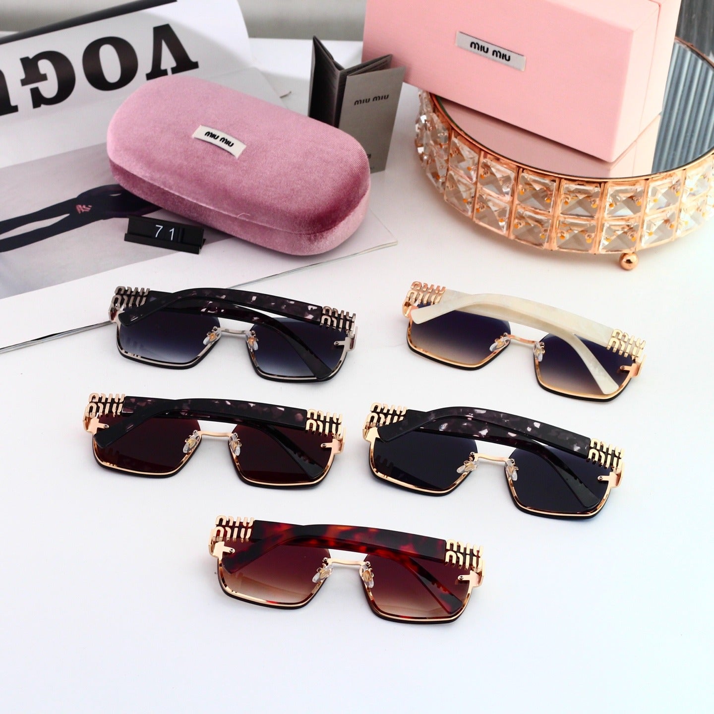 Rimless Square Sunglasses Model 71