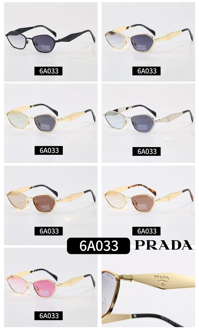 Unregelmäßige Metallrahmen-Sonnenbrille, UV400 polarisierte Mode-Schutzbrille mit Schildpatt-Bügel 6A003
