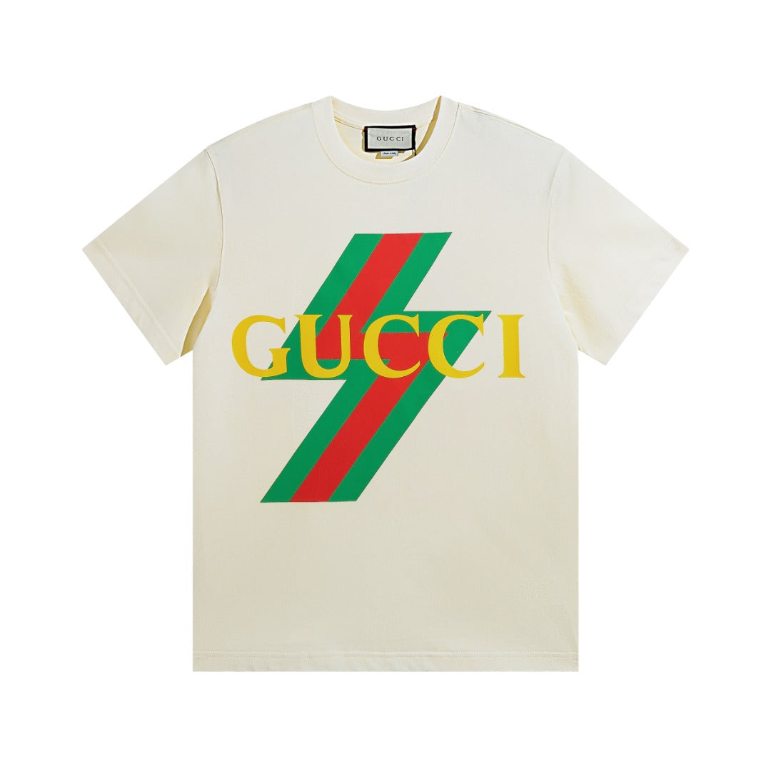 Baumwoll-T-Shirt mit Blitzmuster