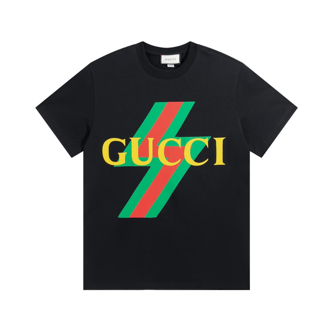 Baumwoll-T-Shirt mit Blitzmuster