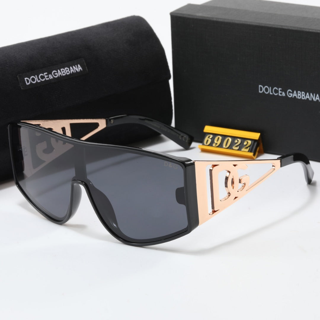 Oversized Fashionable Metallrahmen-Sonnenbrille