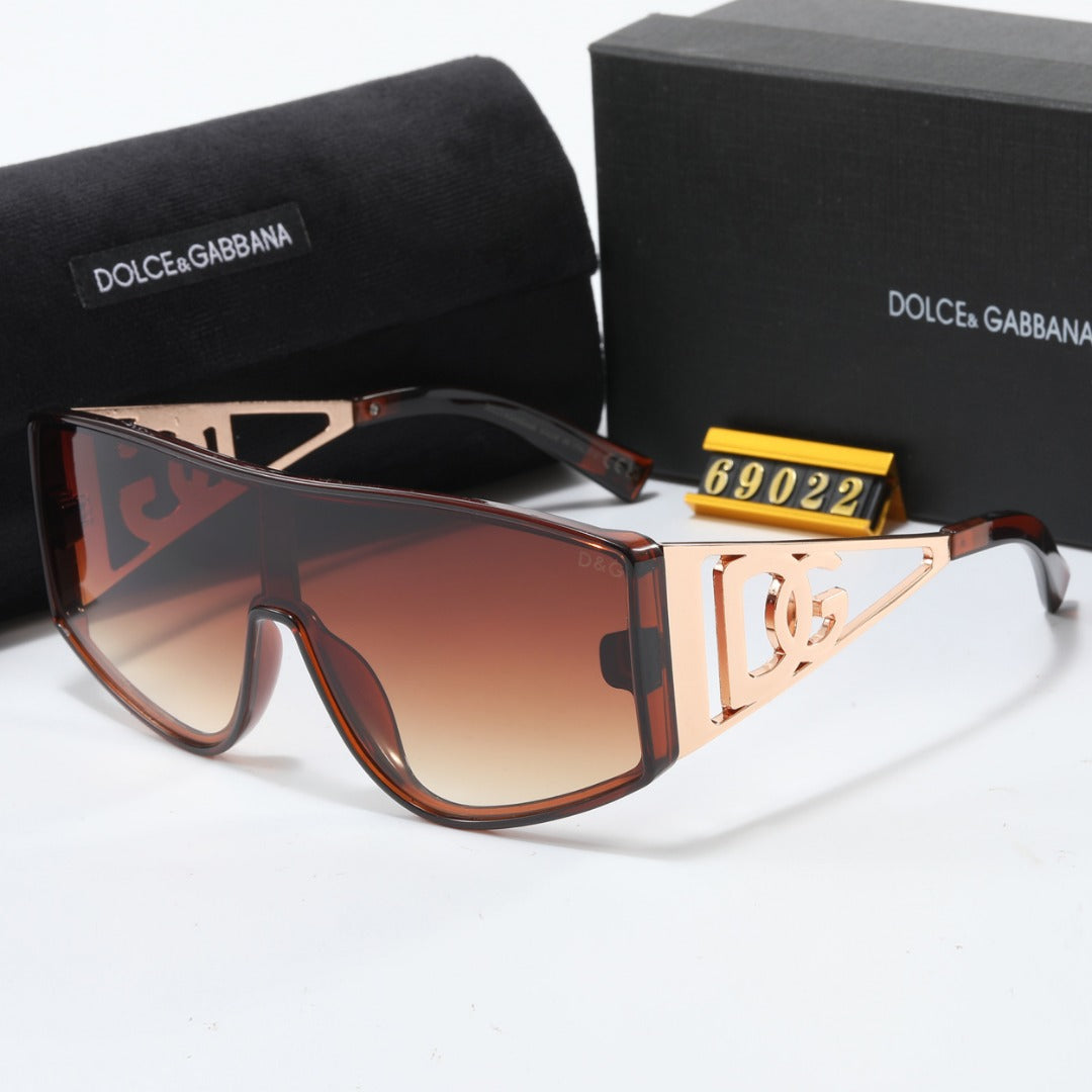 Oversized Fashionable Metallrahmen-Sonnenbrille