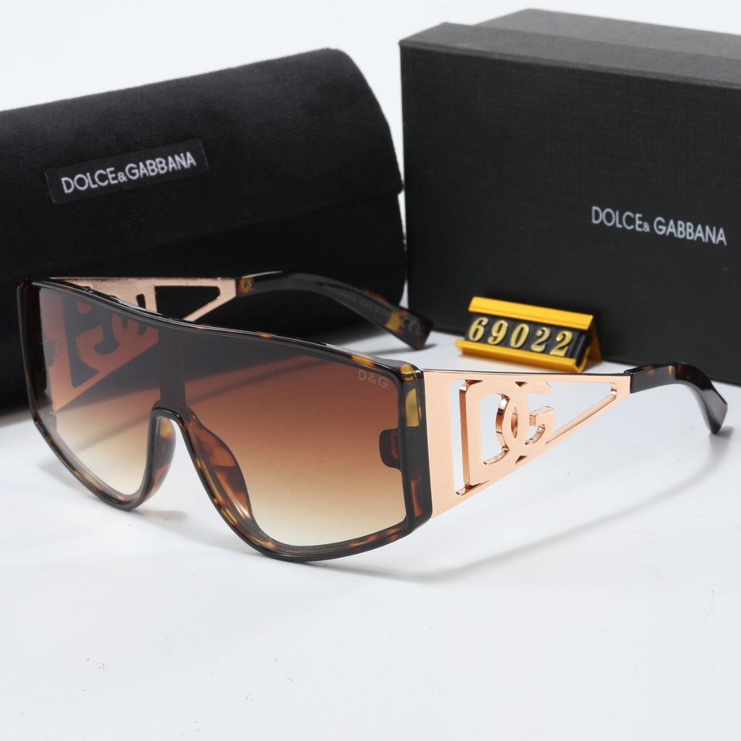 Oversized Fashionable Metallrahmen-Sonnenbrille