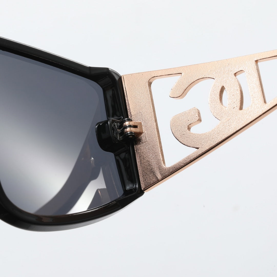 Oversized Fashionable Metallrahmen-Sonnenbrille