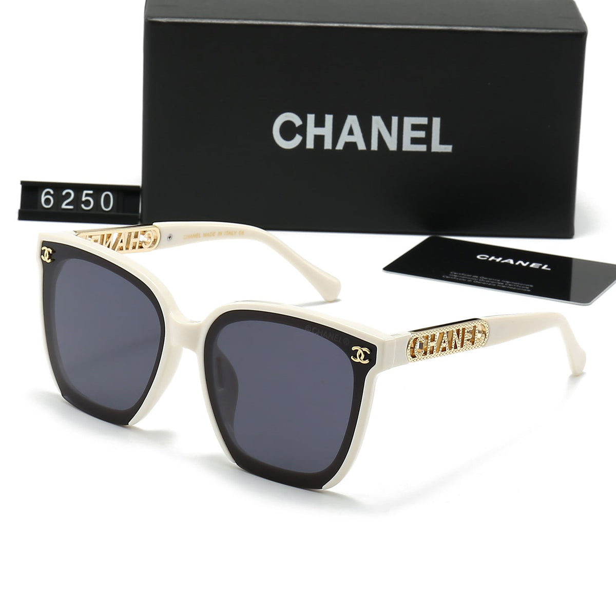 Klassische Damen-Sonnenbrille mit Diamant-Buchstabenrahmen