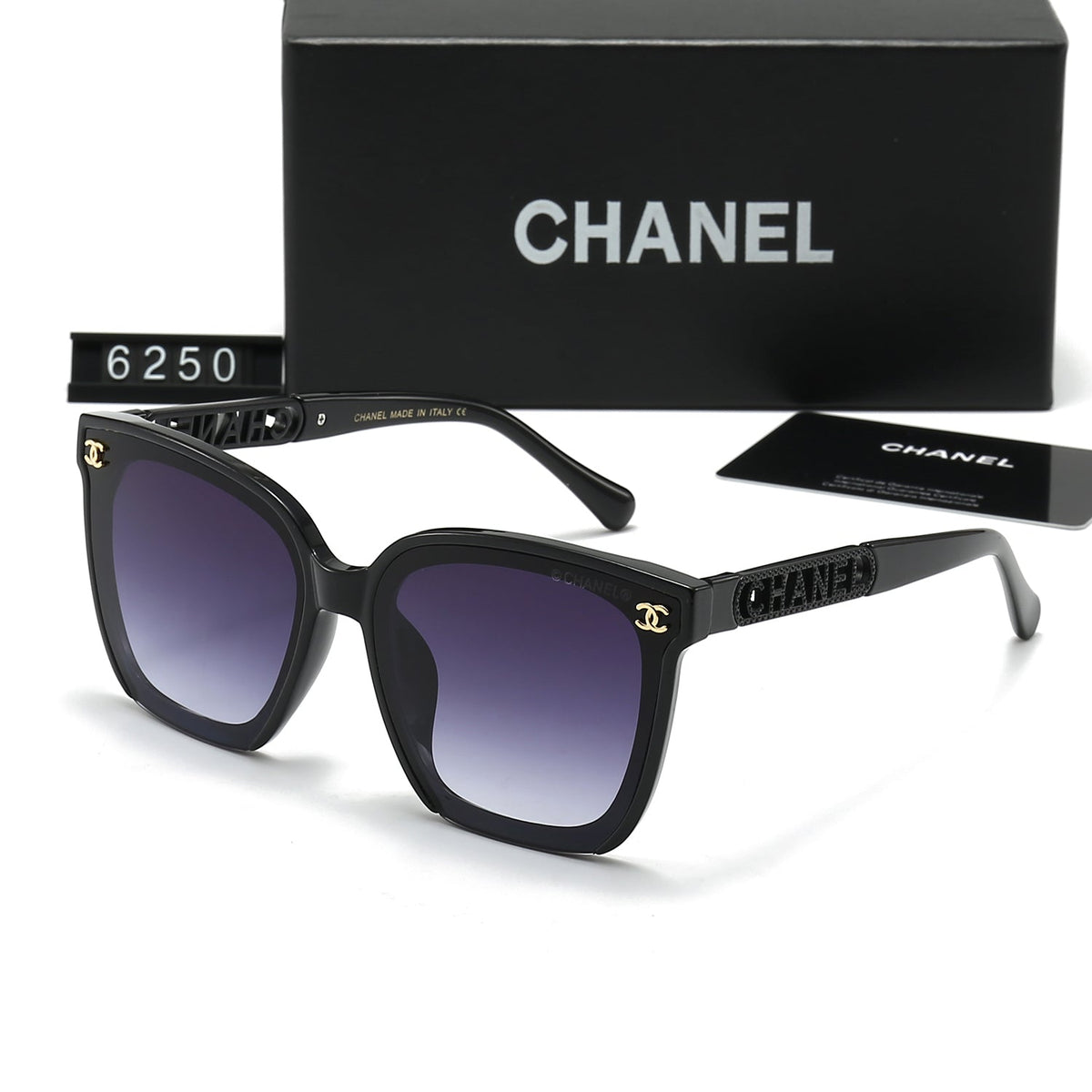Klassische Damen-Sonnenbrille mit Diamant-Buchstabenrahmen